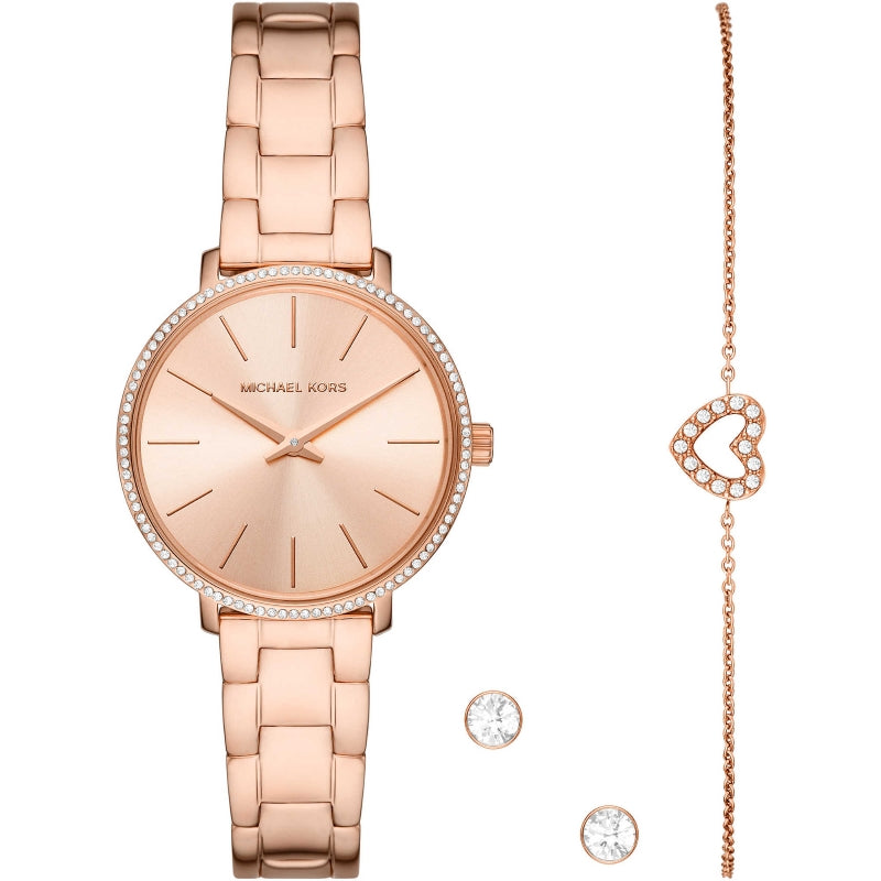 Michael Kors Mod. Pyper Special Pack (Watch-Bracelet-Earrings)